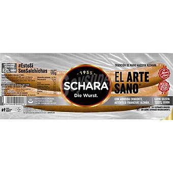 Schara Salchichas cocidas y ahumadas tipo Frankfurt, elaboradas artesanalmente en tripa natural schara