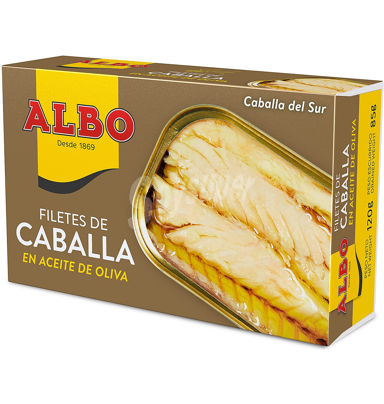 Caballa del sur en aceite de oliva en filetes