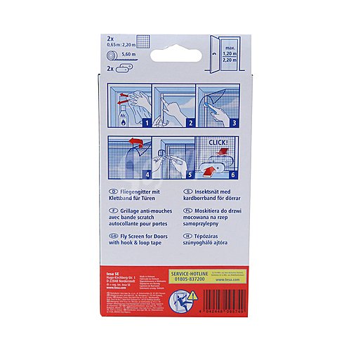 s mosquitera para puertas, 0.65m x 2.20m, blanco, tesa Insect Stop