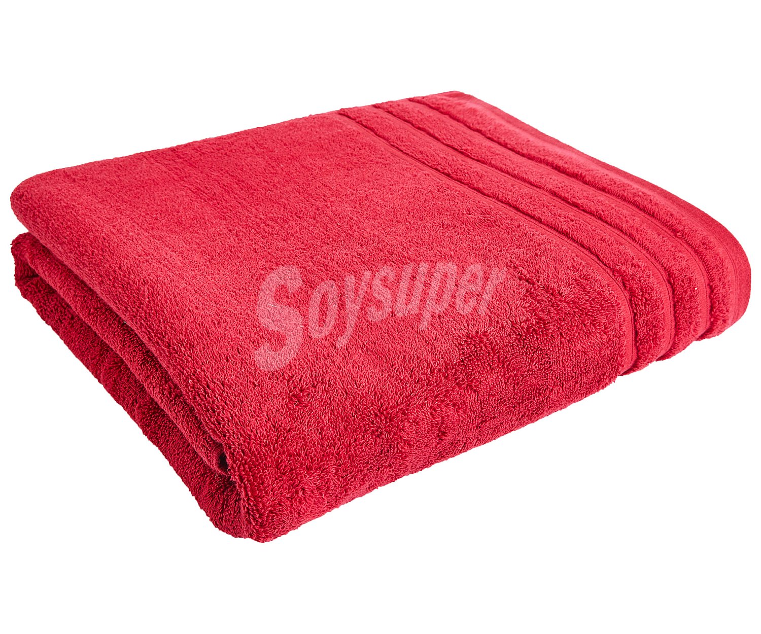 Toalla de baño 100% algodón color rojo, densidad de 500g/m², actuel.