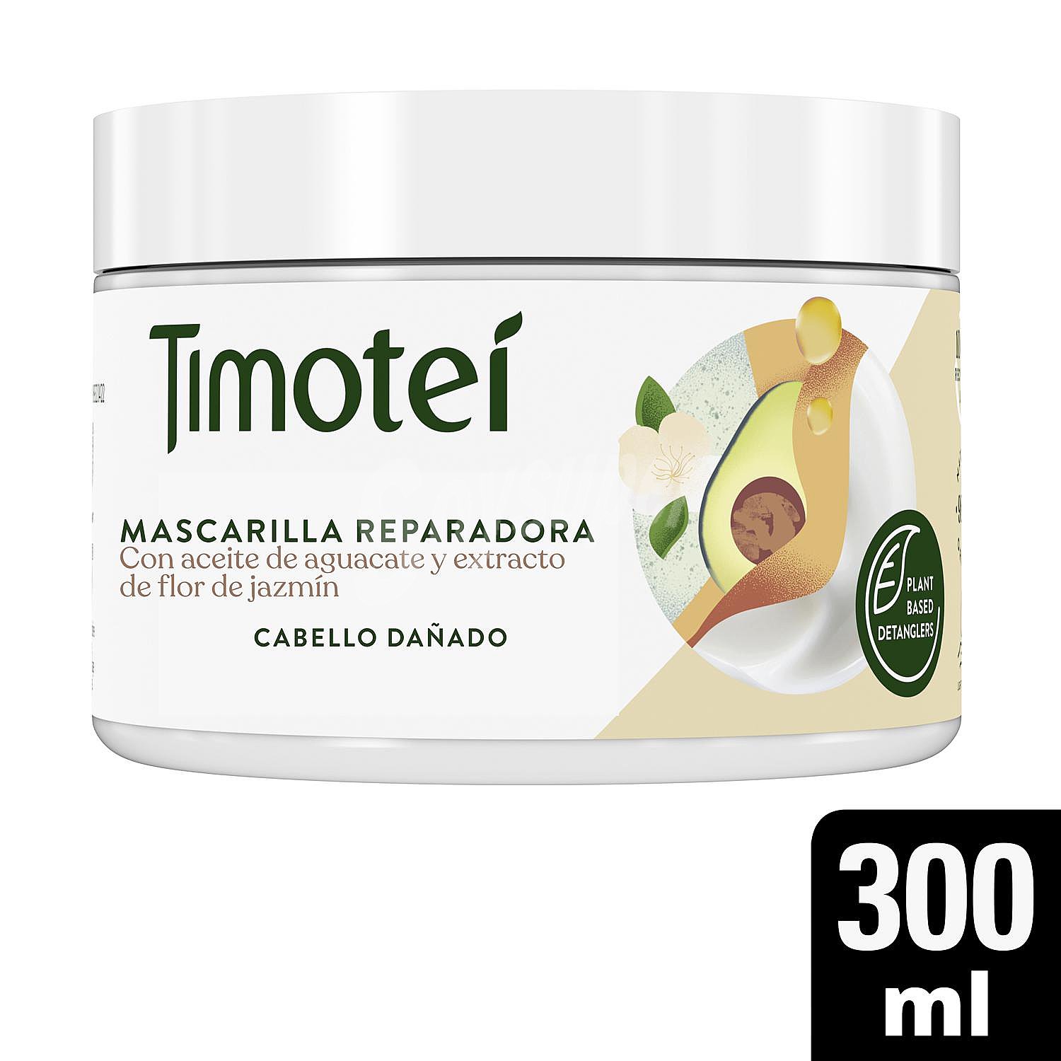 Mascarilla reparadora con aceite de aguacate y extracto de jazmín, para cabellos dañados