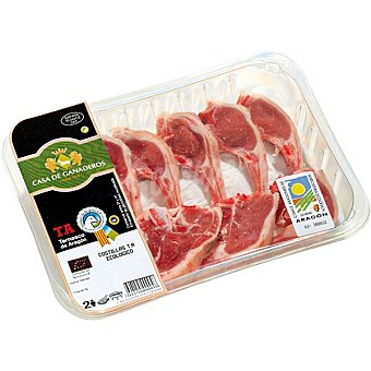 Cordero ternasco de Aragon ecologico chuletas/costillas peso aproximado