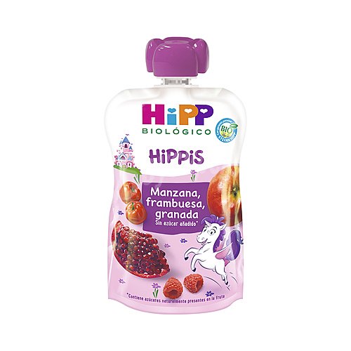 Hipp Bolsita de fruta ecológica (manzana, frambuesa y granada) a partir de 6 meses hipp Hippis