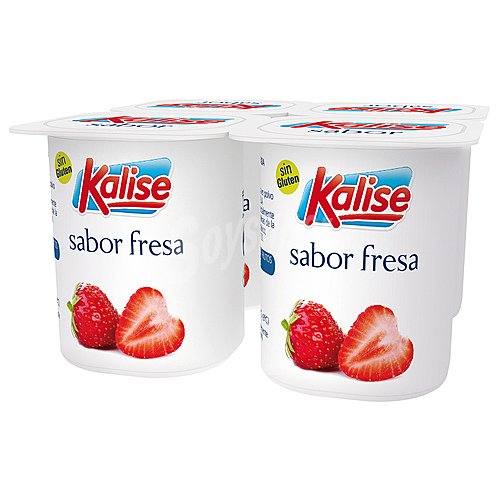 Kalise Yogur con sabor a fresa elaborado sin gluten kalise