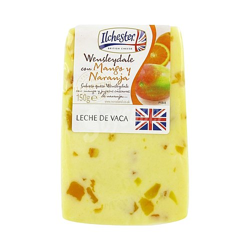 Wensleydale Queso de vaca con mango y naranja wensleydale