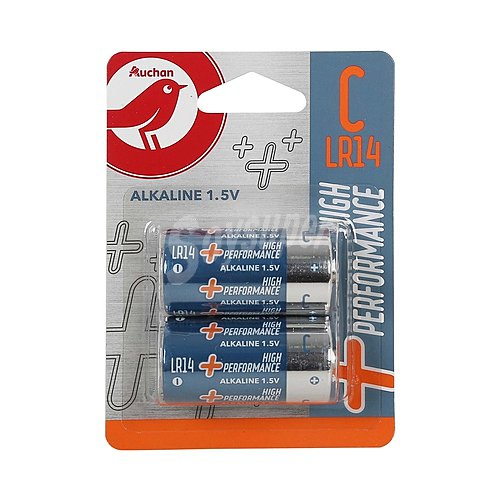 Pilas alcalinas C, LR14, 1,5V, producto alcampo +power