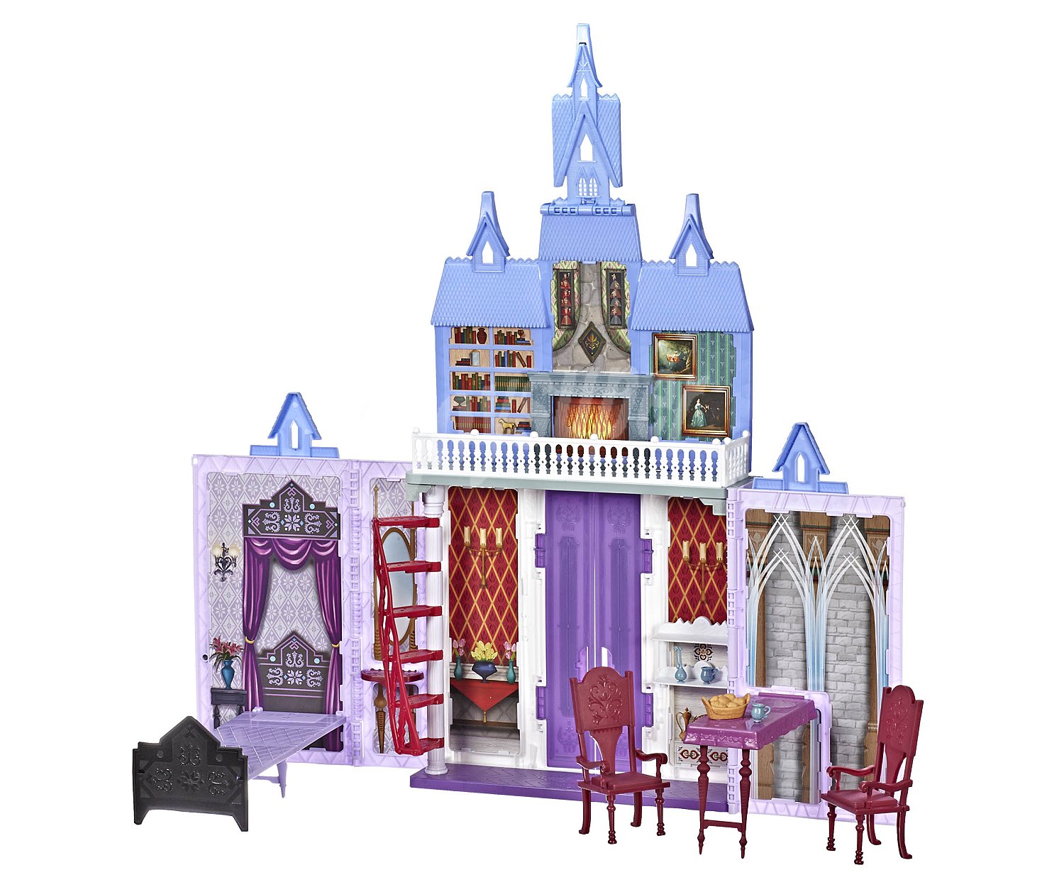 Conjunto de juego Castillo plegable de Arendelle con 2 plantas accesorios, Frozen, disney