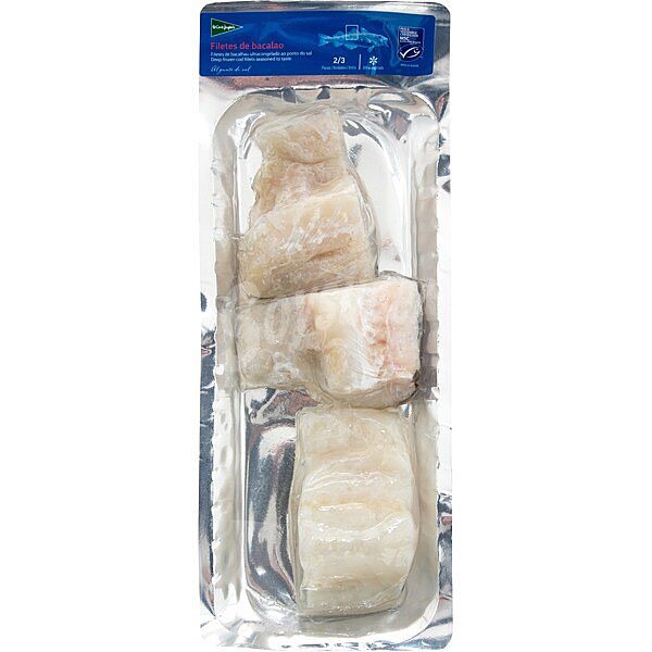 Filetes de bacalao al punto de sal