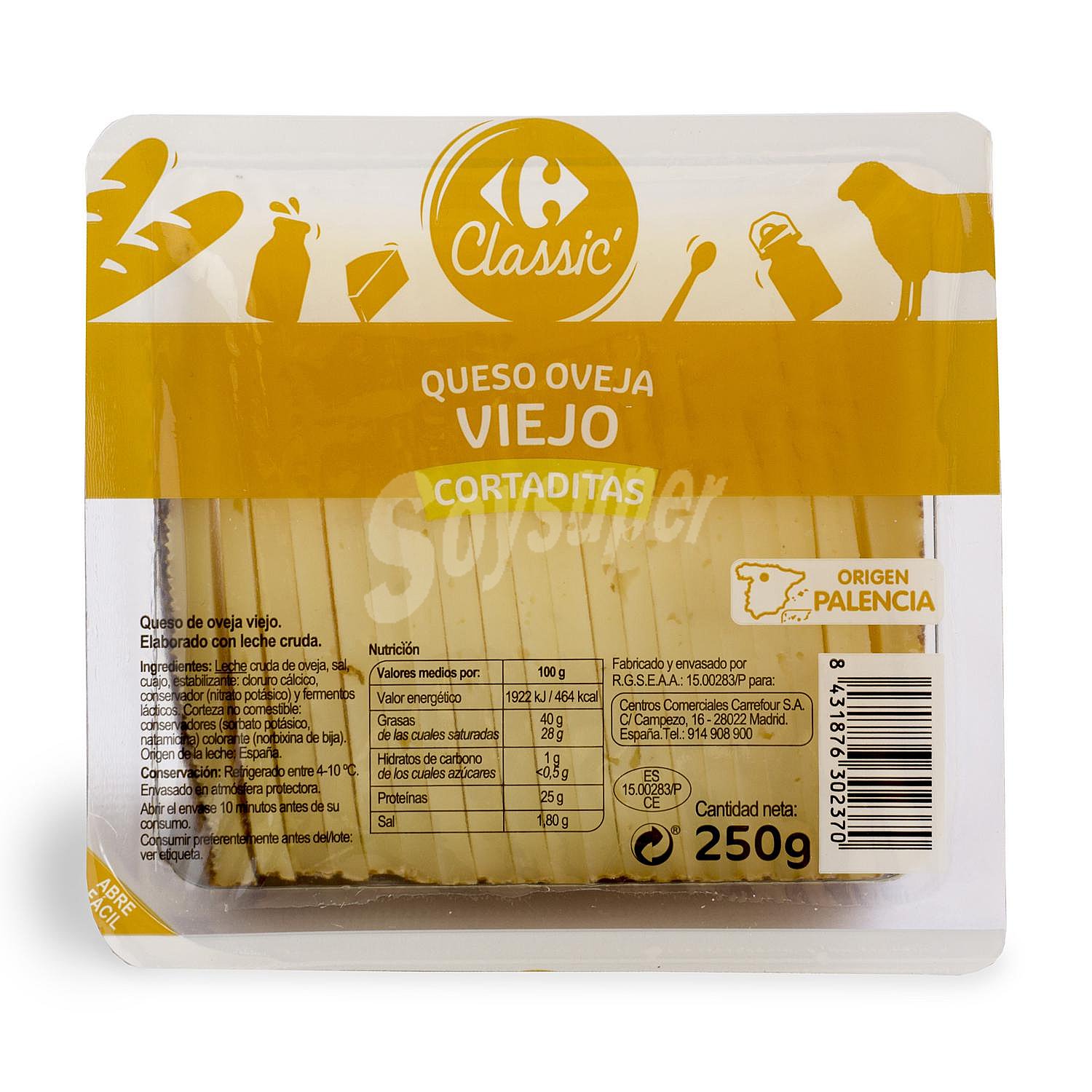 Queso de Oveja Viejo Carrefour Classic cuña de cortada