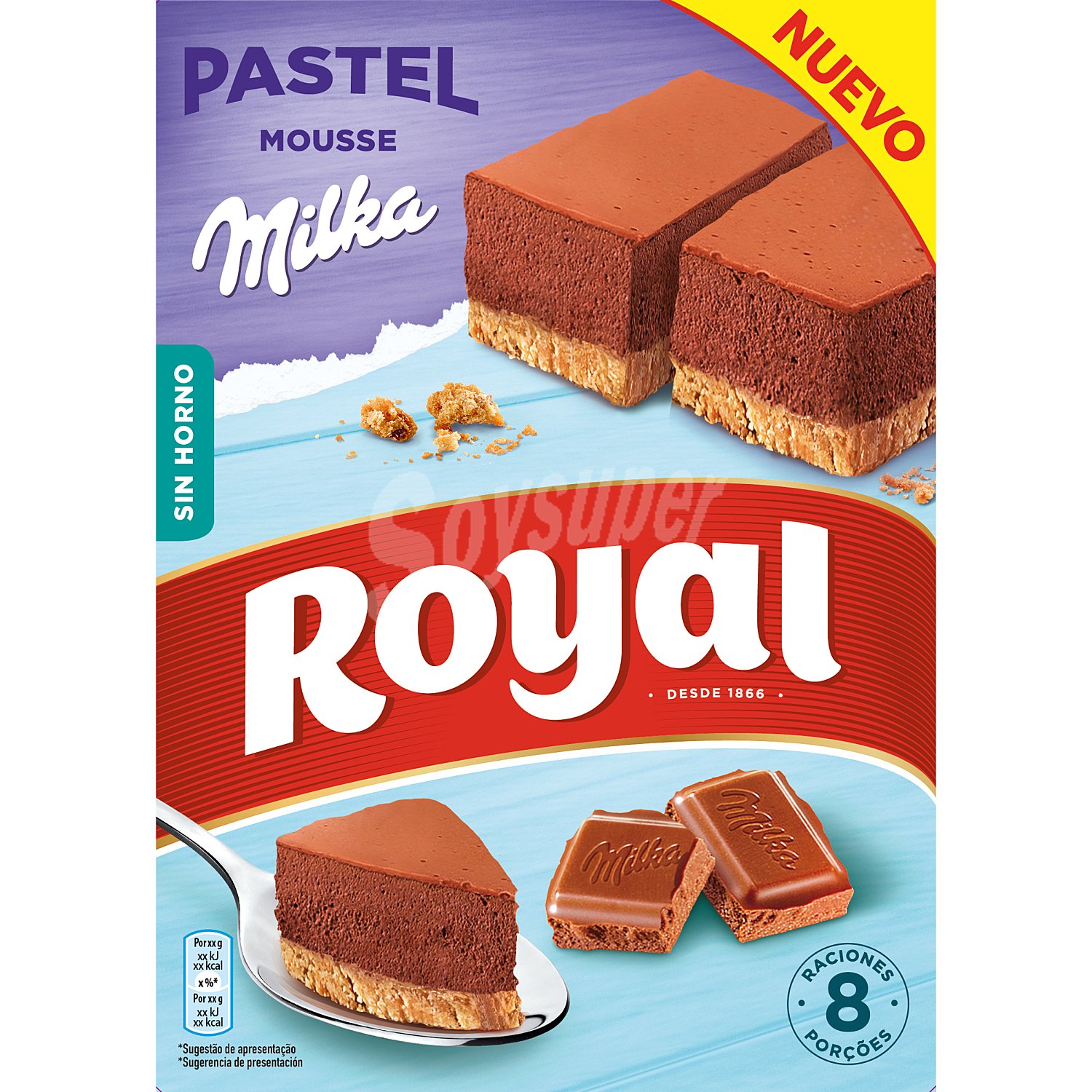 Preparado para pastel mousse milka caja 215 gr