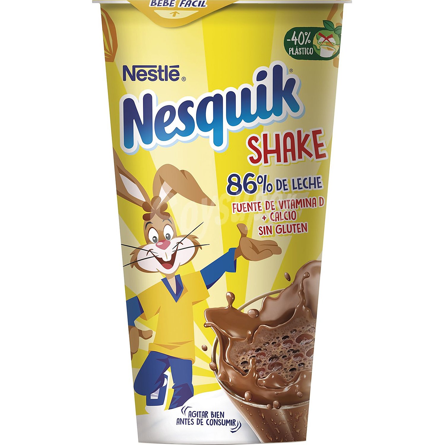 Nesquik Bebida láctea de cacao cremoso con un 86% de leche desnatada nesquik Shake