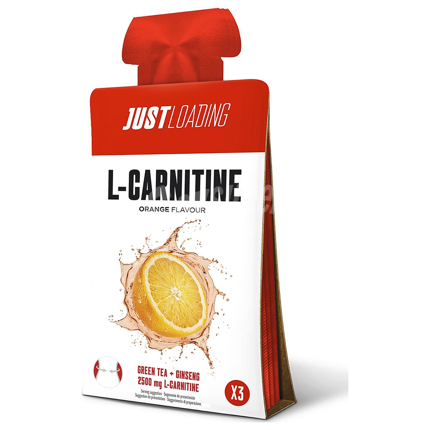 Complemento alimenticio de L-carnitina en gel sabor naranja sin gluten y sin lactosa