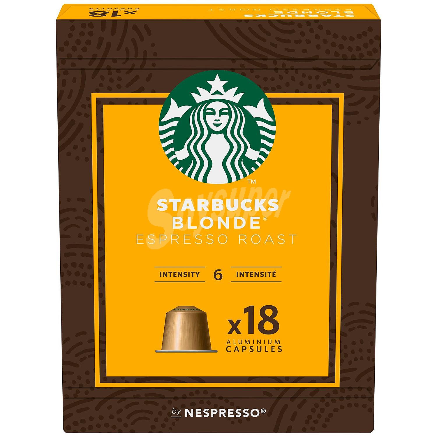 Café blonde espresso roast en cápsulas Starbucks compatible con Nespresso