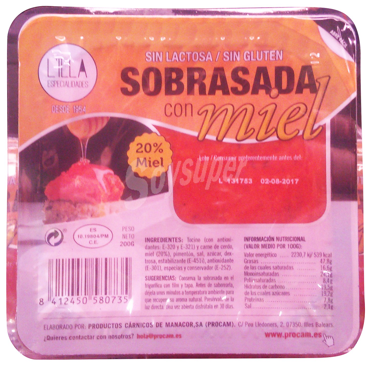 Sobrasada con miel untar