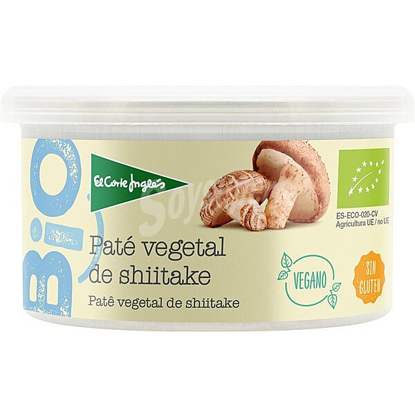 BIO paté vegetal de shiitake ecológico sin gluten y sin lactosa