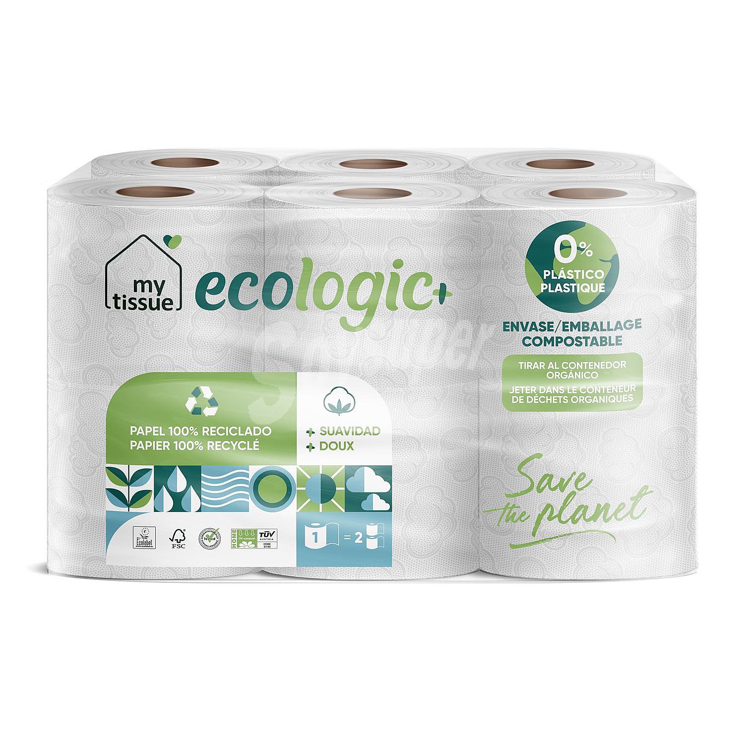 Papel higiénico ecológico film compostable My Tissue ecologic+