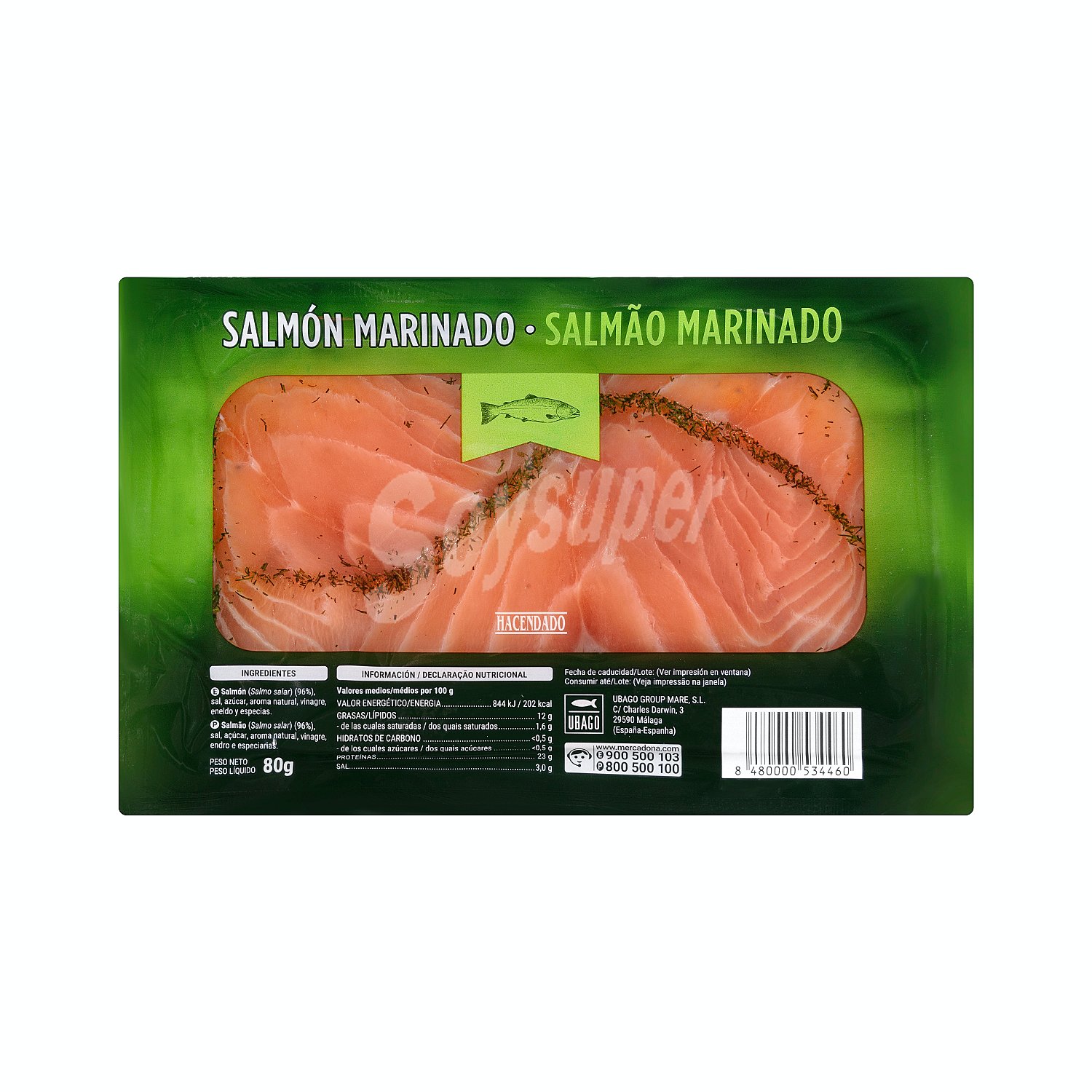 Salmón marinado