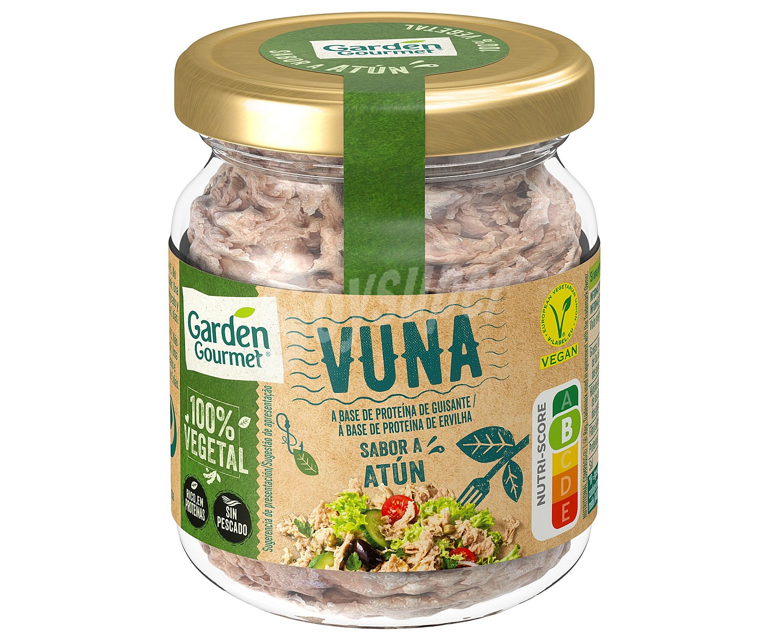 Garden gourmet Preparado vegano a base de proteina de guisante con sabor a atún garden gourmet