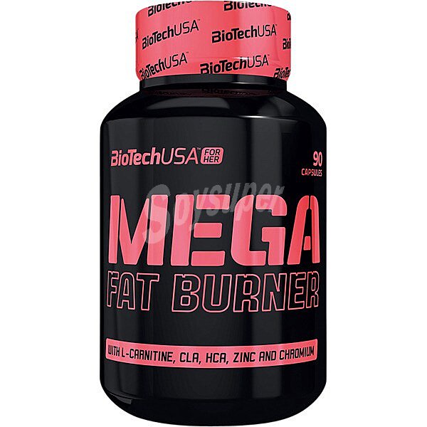 For Her Mega Fat Burner quemagrasas libre de cafeína con l-carnitina y Cromo ápsulas