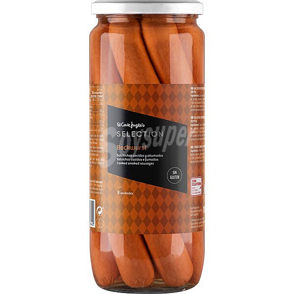 salchichas Bockwurst frasco 720 g neto escurrido