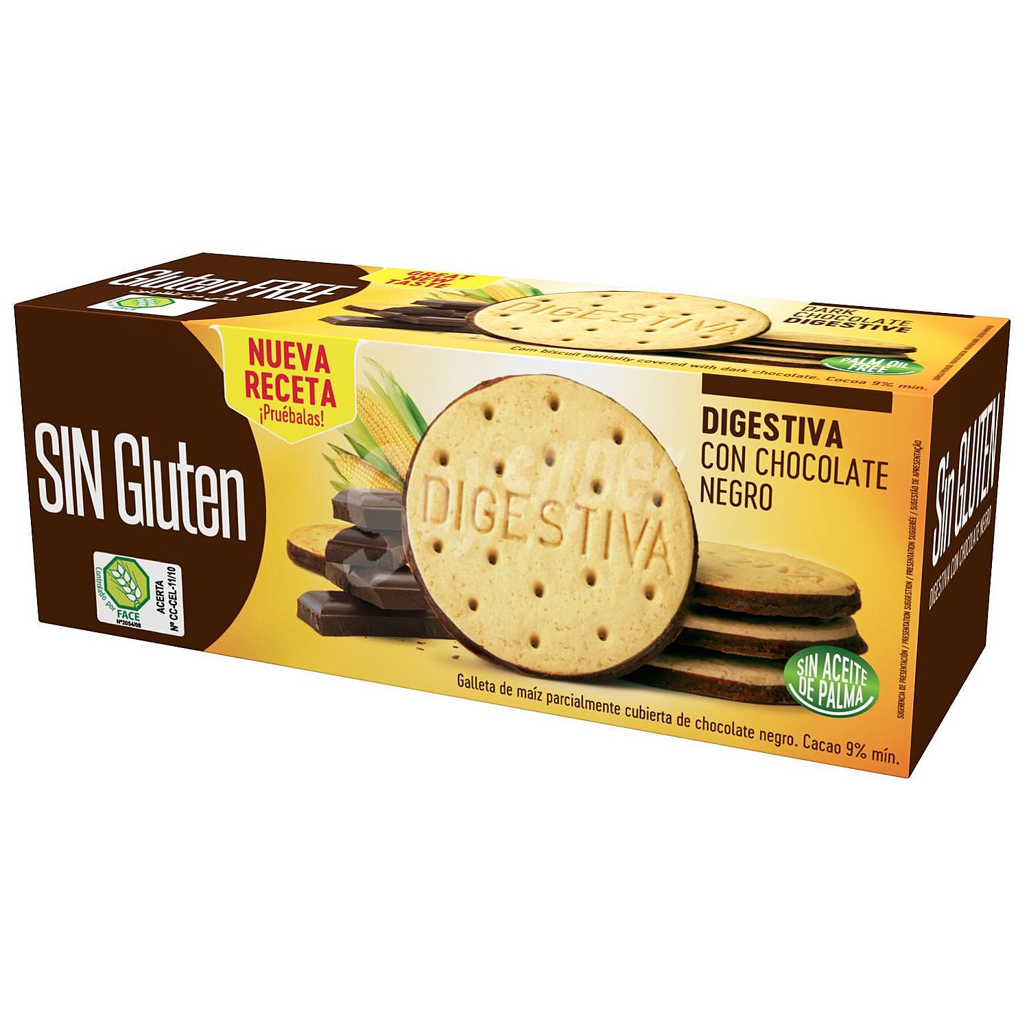 Galletas con chocolate gluten y sin aceite de palma