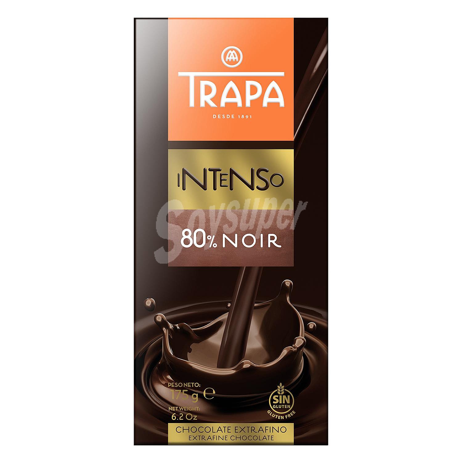 Chocolate negro intenso 80% Trapa