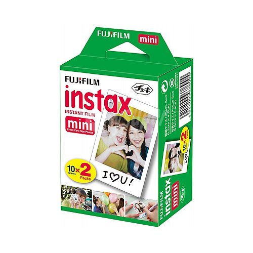 Película fotográfica instantánea fujifilm Instax Mini, 2x10 hojas