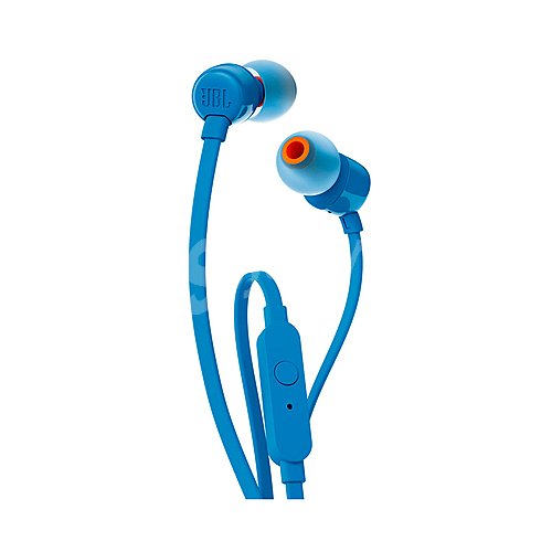 Auriculares tipo intrauditivo JBL T110 con cable, micrófono, color azul