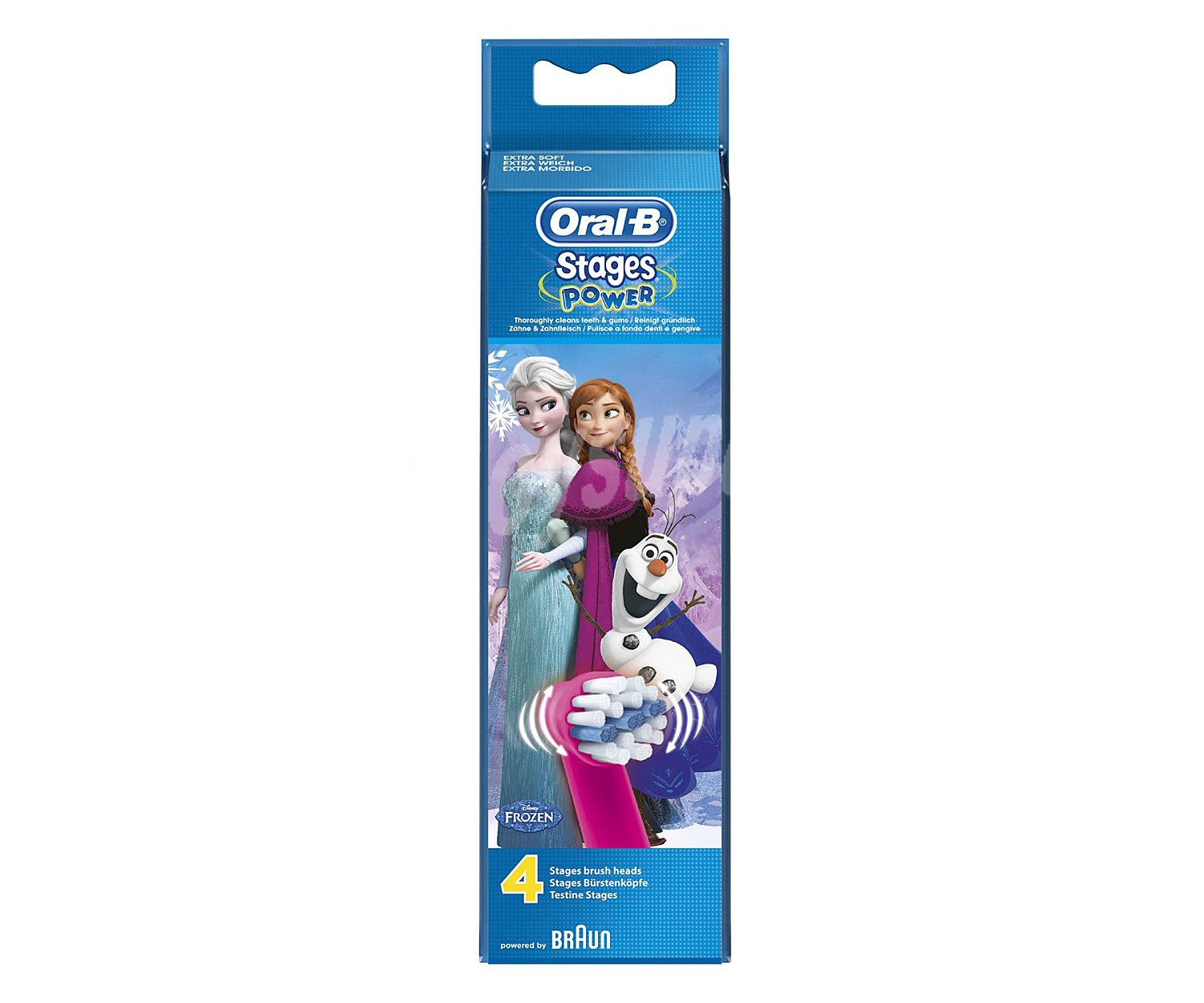 Pack de 4 recambios de cepillo dental infantil frozen frozen