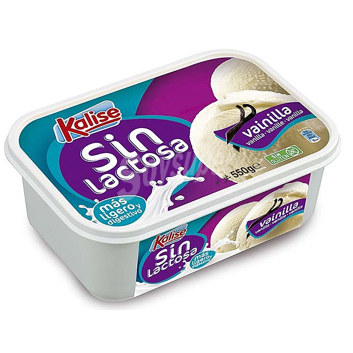 Helado de vainilla Kalise sin gluten sin lactosa