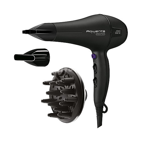 Secador de pelo rowenta Signature Pro Beauty CV7840, iónico, 2200W, 2 velocidades, 3 temperaturas, motor AC