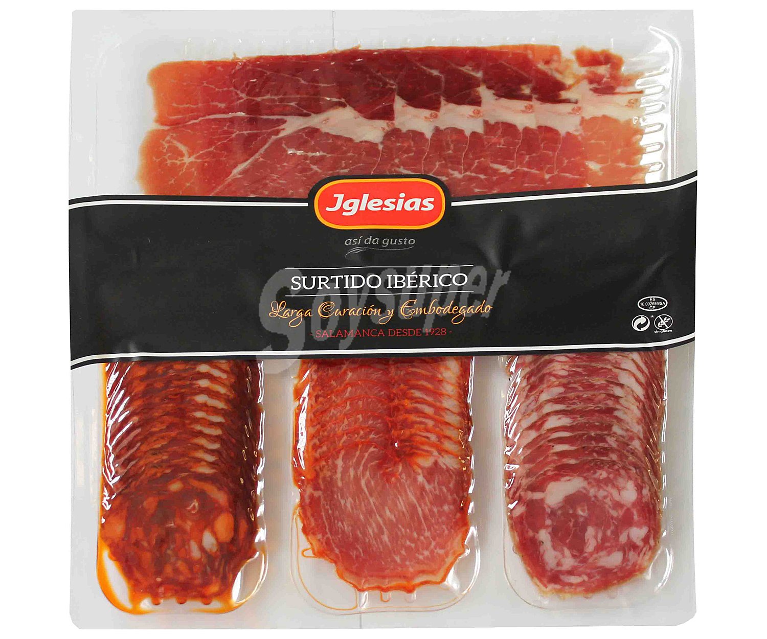 Iglesias Surtido de ibéricos de cebo compuesto por lomo, chorizo, salchichón y jamón (50% raza ibérica) iglesias