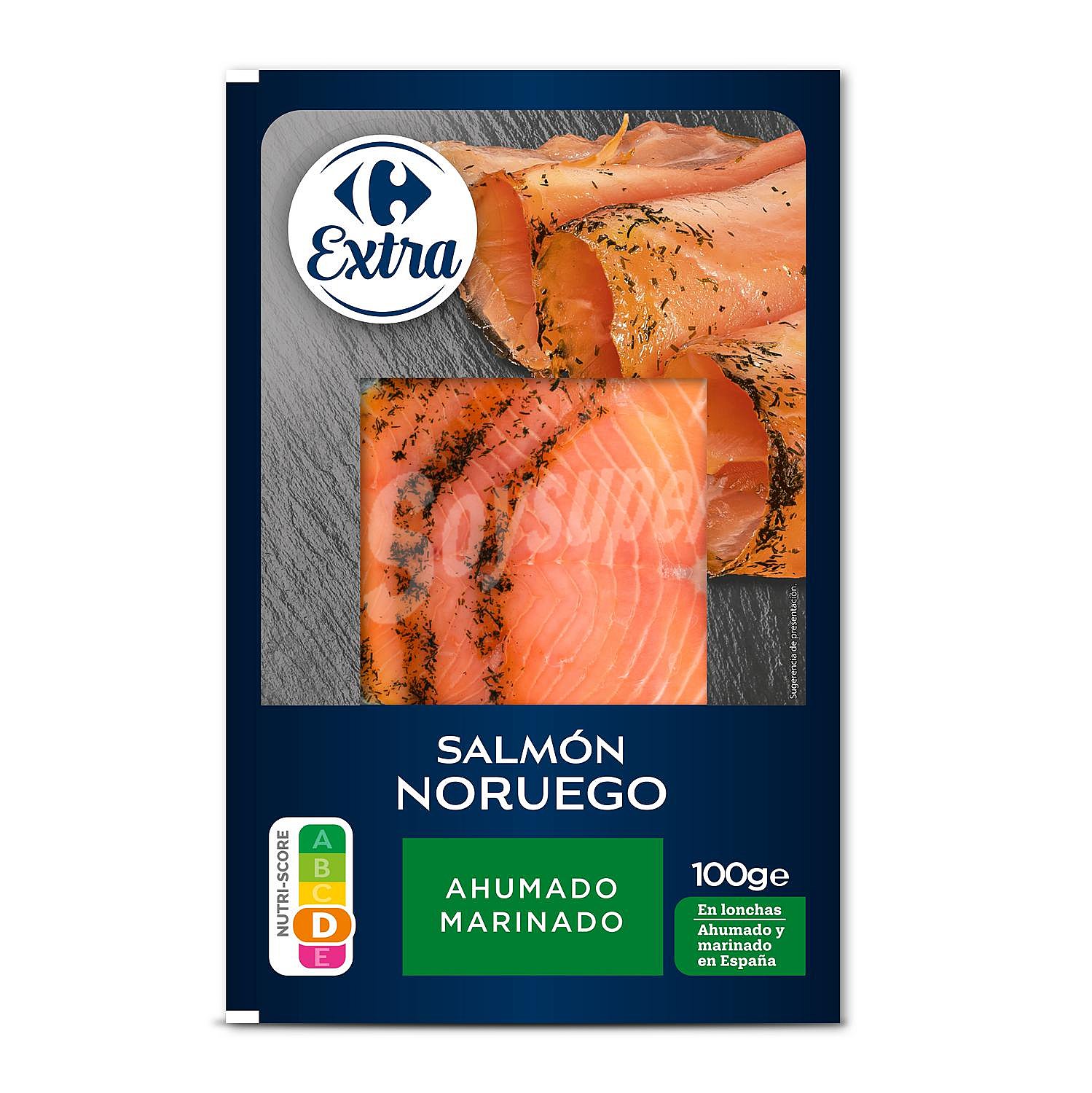 Salmón ahumado noruego marinado Carrefour Extra