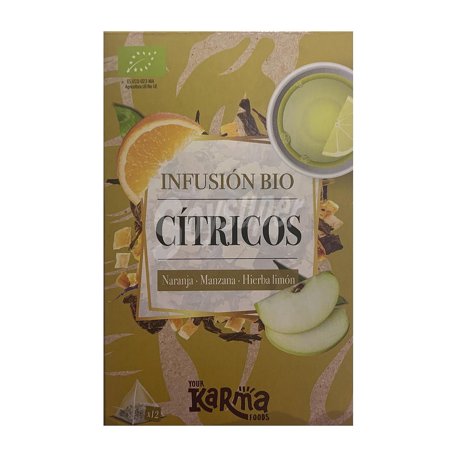 Infusión Cítricos en pirámides ecológica