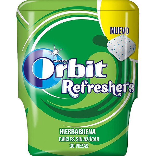 Refresher's chicles sabor hierbabuena sin azúcar