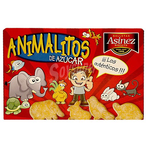 Asinez Galletas en forma de animales con azúcar asinez