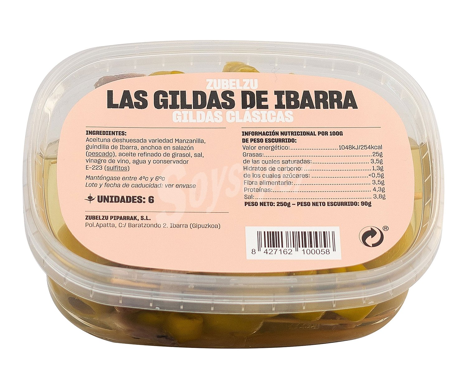 Gildas clásicas LA gildas DE ibarra 6 uds. 250 g.