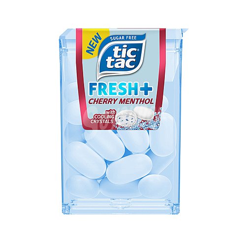 TIC TAC Caramelos sabor mentol y cerezas con cristales de xilitol tic-tac