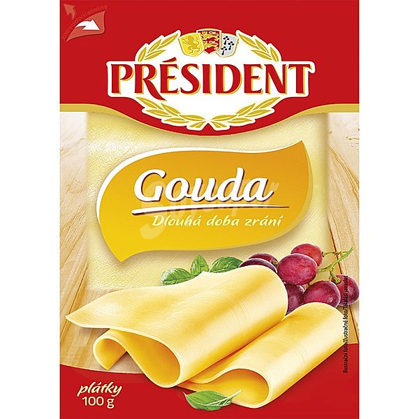 Queso francés gouda elaborado con leche pasteurizada en lonchas