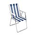 Silla de playa plegable rayas azules, 55x53x76 cm. ikunik.