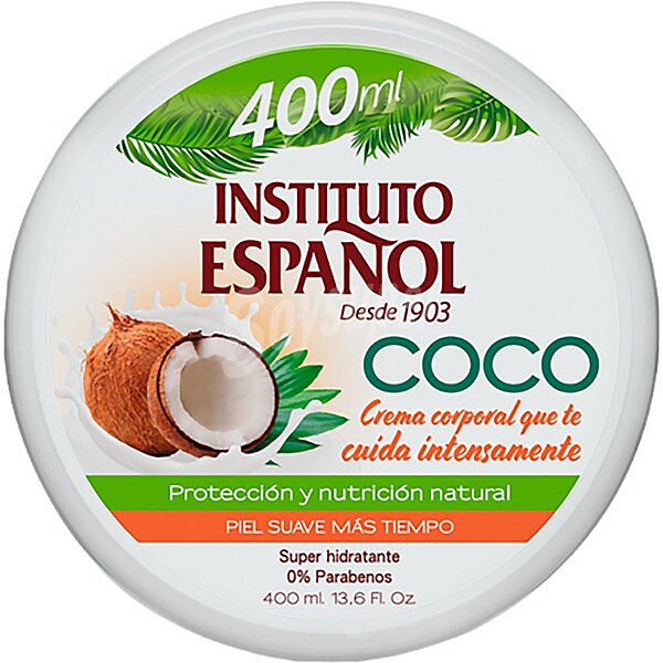 Crema corporal Coco súper hidratante 0% parabenos