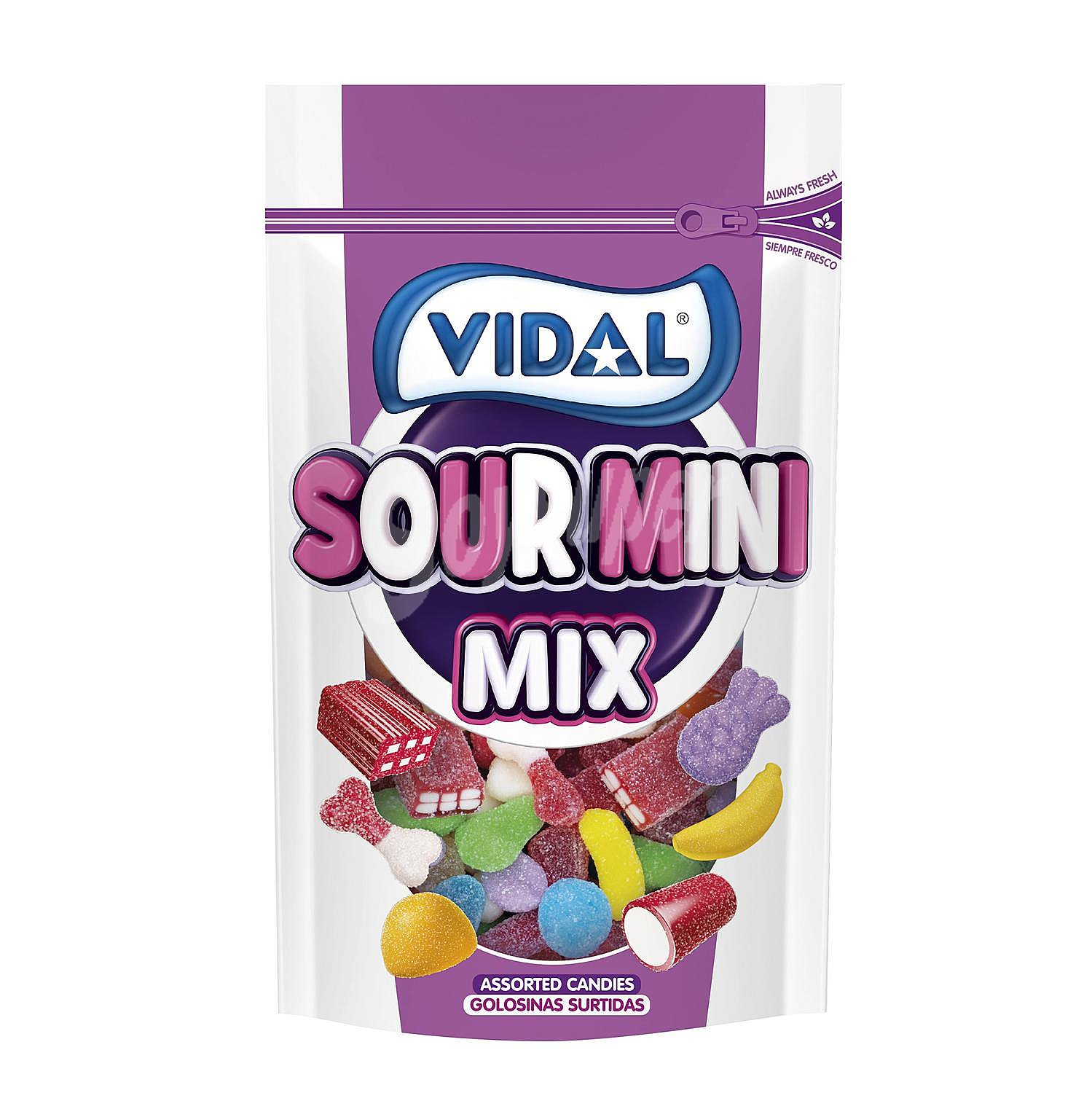 Caramelos de goma Sour mini Mix Vidal