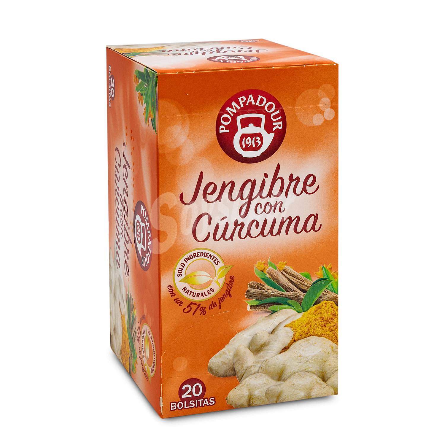 Infusion de jengibre con curcuma pompadour