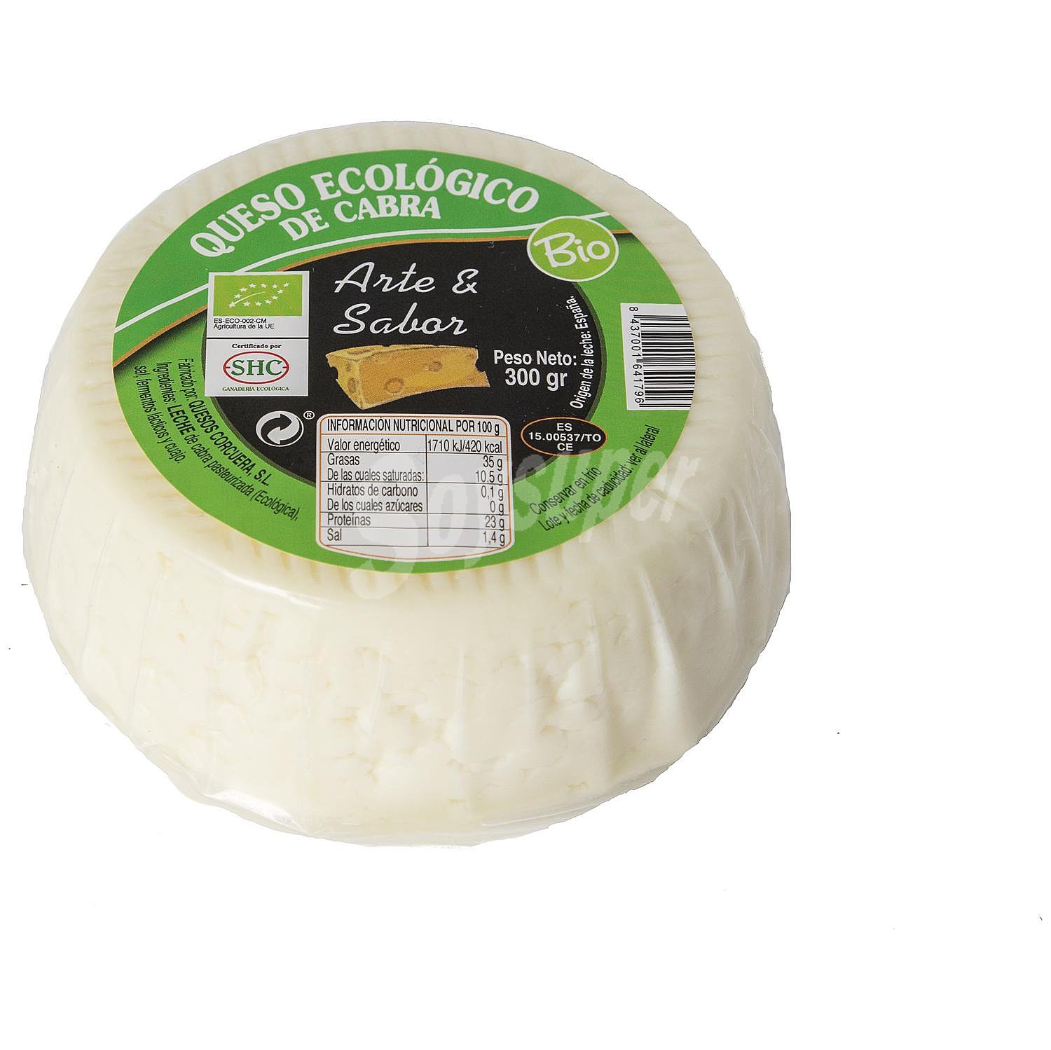 Queso de cabra tierno elaborado con leche pasteurizada ecológico pieza