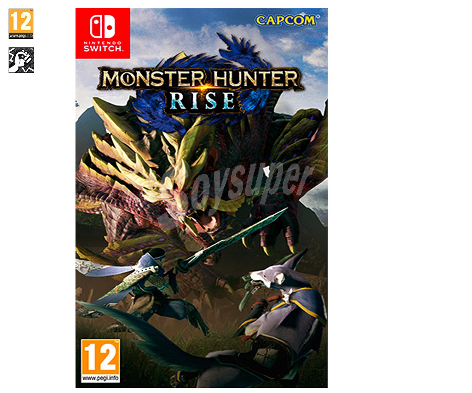 Monster Hunter Rise para Nintendo Switch. Género: acción, aventura. pegi: +12.