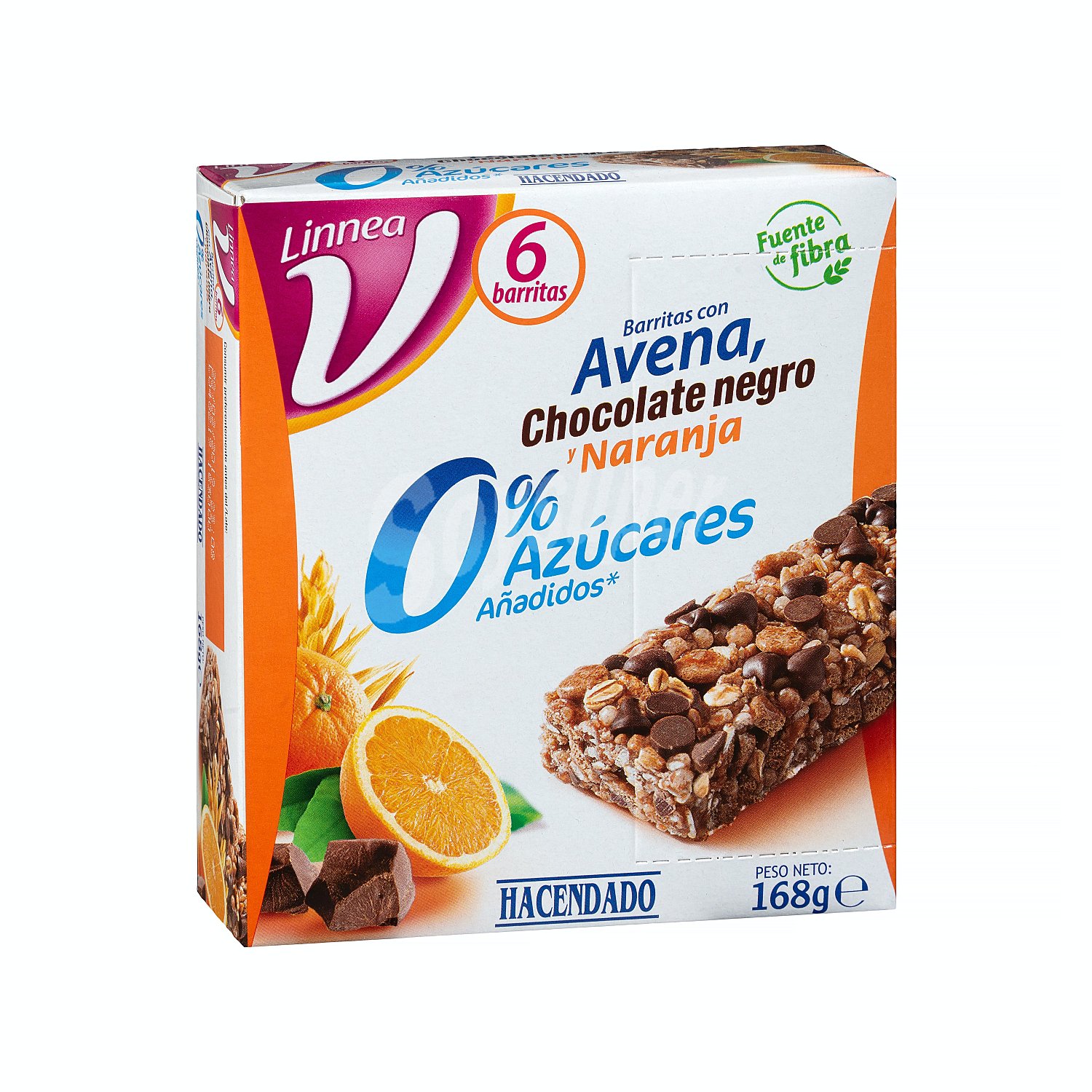 Barrita cereales avena chocolate negro y naranja (0% azucares añadidos)