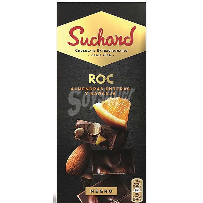 Roc Chocolate negro de almendras enteras y naranja