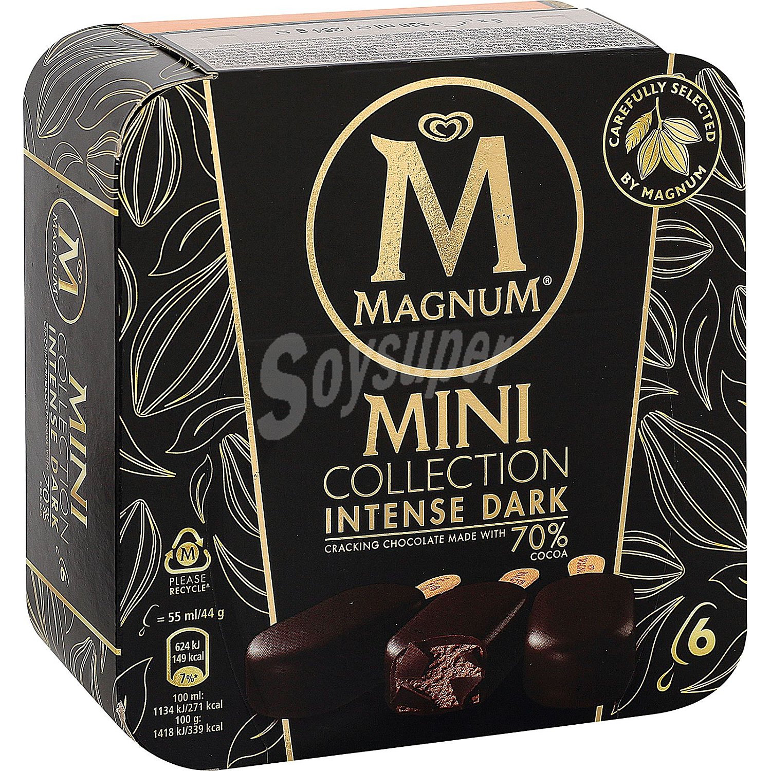 Mini bombón helado Intense Dark 70% cacao Collection Magnum sin gluten