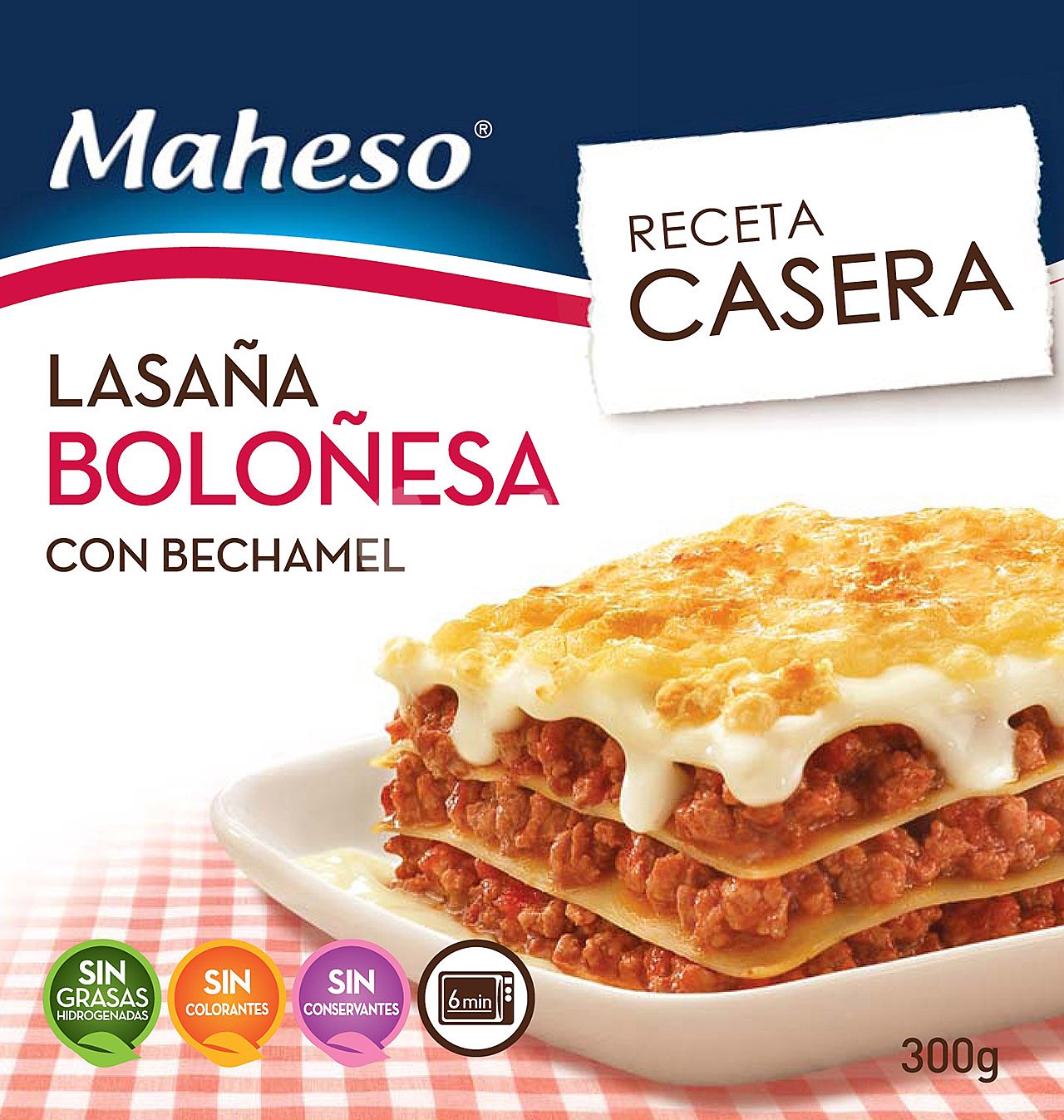 Lasaña maheso casera bechamel