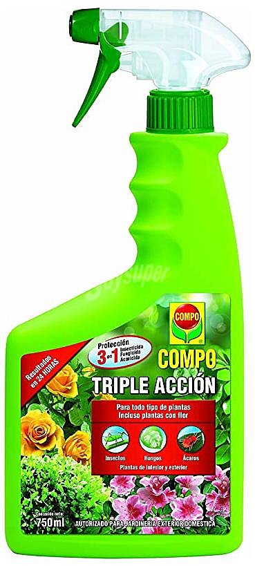 Insecticida triple accion contra insectos